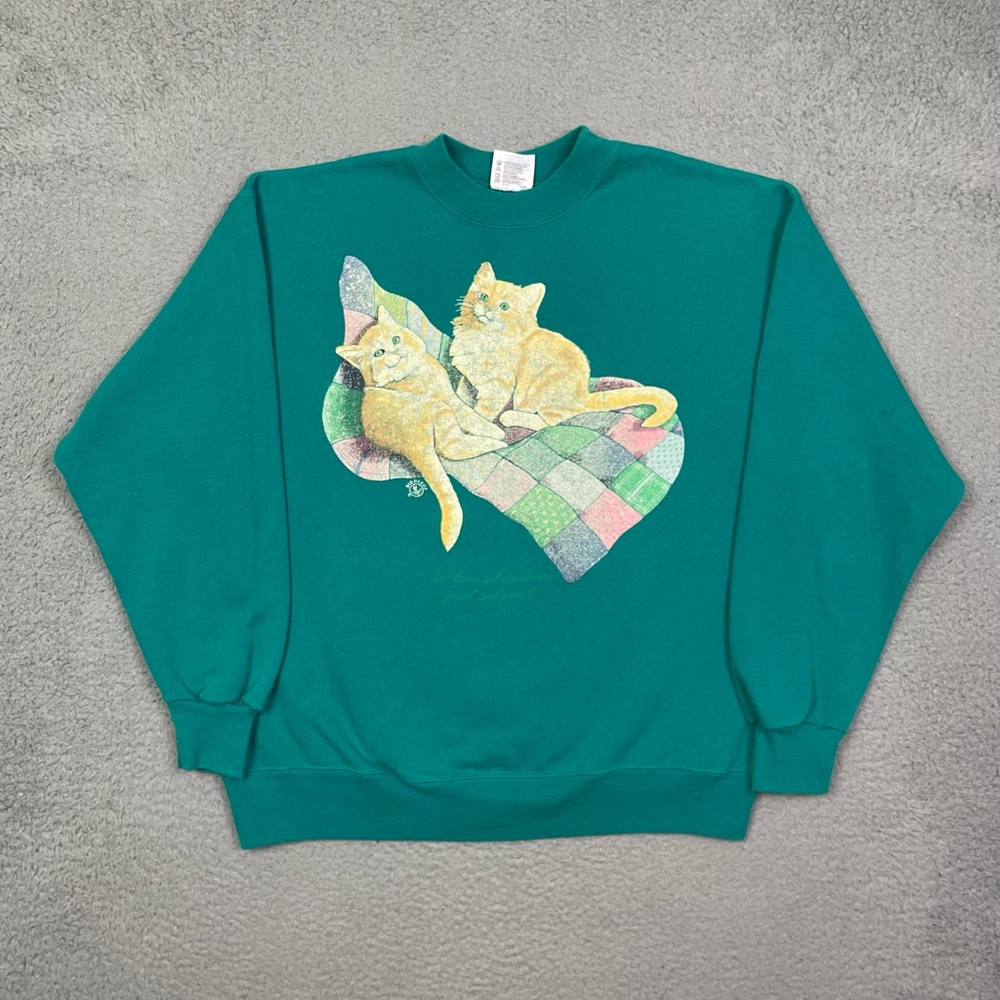 Vintage 90s cats sweatshirt - Picture 2 of 4
